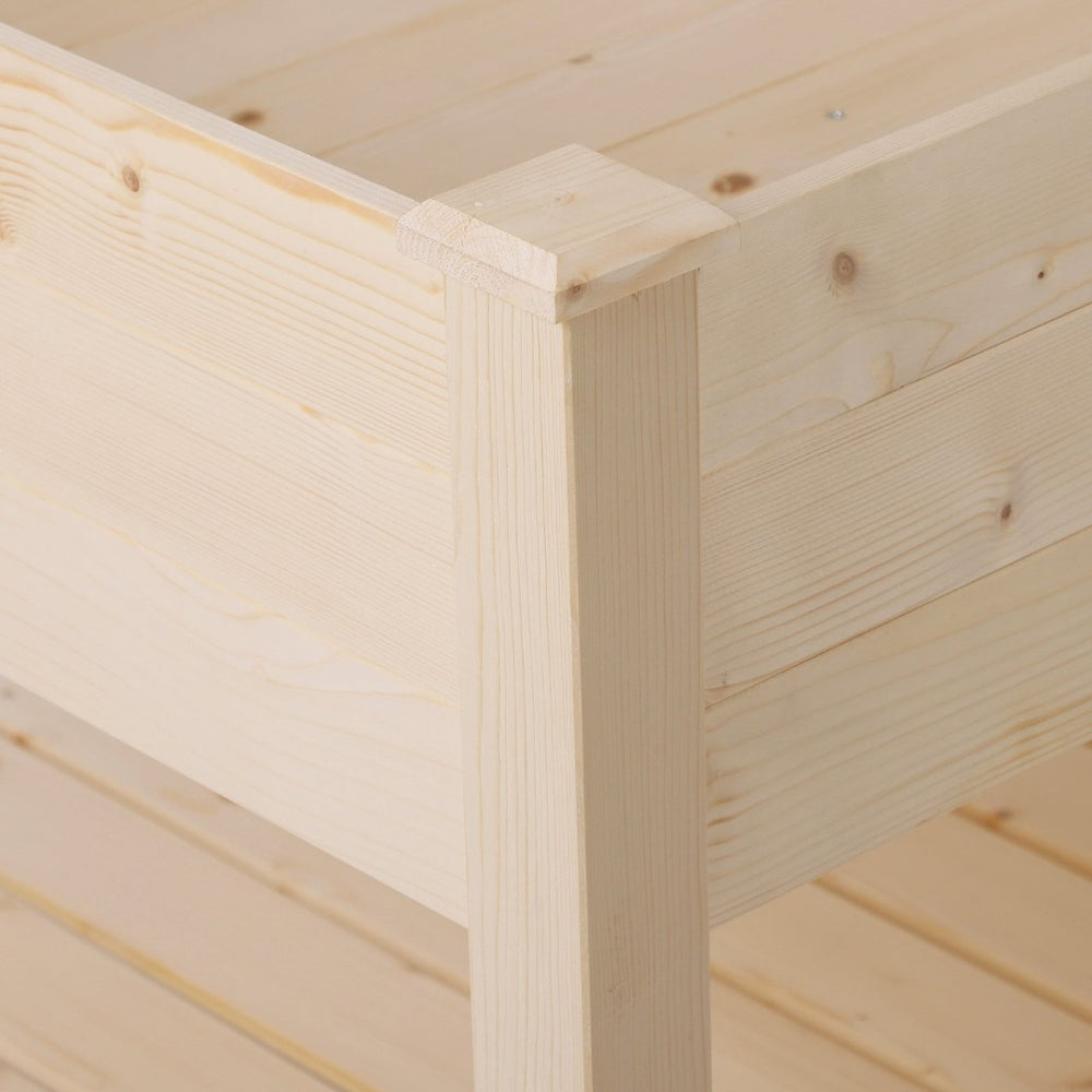 English Elm Outsunny 36'' Elevated Wooden Garden Bed With Storage Shelf - Perfect For Patios, Balconies & Backyards W2225P172563-GIGA