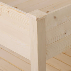 English Elm Outsunny 36'' Elevated Wooden Garden Bed With Storage Shelf - Perfect For Patios, Balconies & Backyards W2225P172563-GIGA