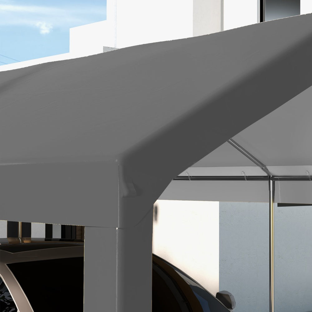 English Elm Outsunny 10' X 20' Heavy-Duty Replacement Canopy Cover, Uv & Water Resistant, Easy Install, Dark Gray W2225P164106-GIGA