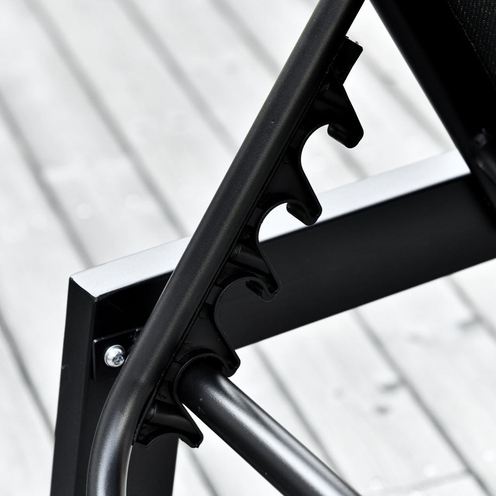 English Elm Outsunny Outdoor Lounge Chair - 5-Position Reclining, Portable With Wheels For Poolside Comfort & Style W2225P172495-GIGA