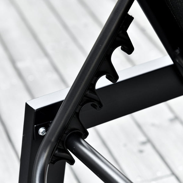 English Elm Outsunny Outdoor Lounge Chair - 5-Position Reclining, Portable With Wheels For Poolside Comfort & Style W2225P172495-GIGA