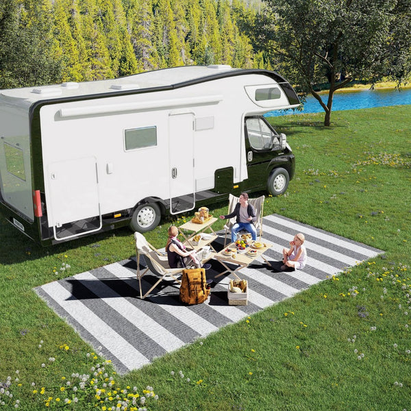 English Elm Outsunny Reversible Polypropylene Outdoor Rug Waterproof Flatweave Mat for Deck Camping W2225P172523
