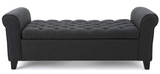 Christopher Knight Home® - Noble House - Keiko Contemporary Rolled Arm Fabric Storage Ottoman Bench