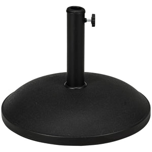 English Elm Outsunny 20" Heavy-Duty Cement Umbrella Base Stand For Stable Shade In Lawn, Deck, And Garden – Black W2225P164074-GIGA