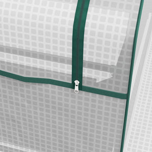 English Elm Outsunny Galvanized Raised Garden Bed & Mini Greenhouse For Herbs, Vegetables - Perfect For Patios! W2225P164067-GIGA