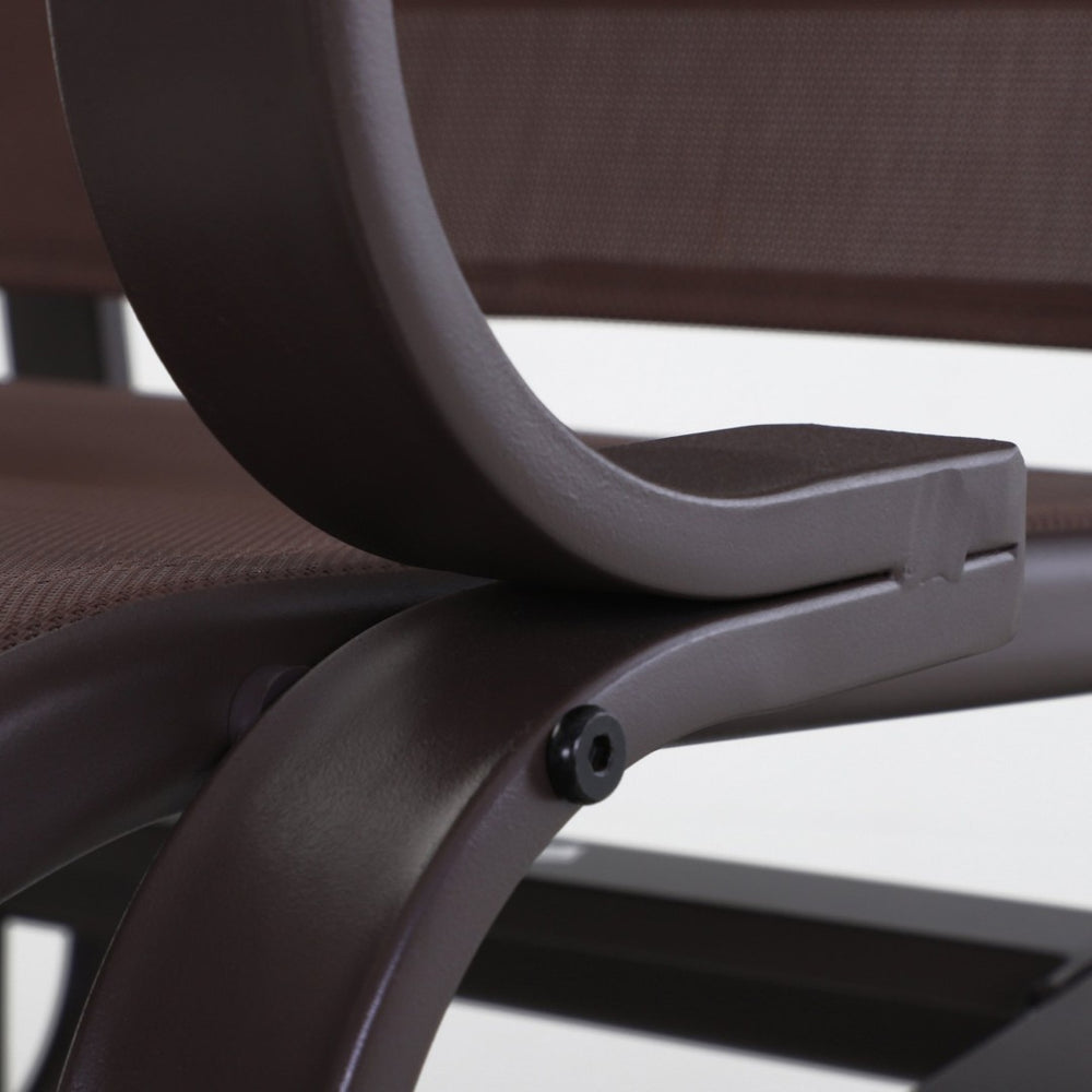 English Elm Outsunny Outdoor Glider Chair - Ergonomic, Lightweight Rocking Patio Seat For Ultimate Relaxation & Comfort W2225P172504-GIGA