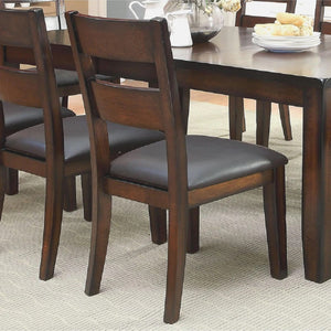 English Elm Dark Cherry Transitional Solid Wood Dining Chairs Set of 2 — Padded Leatherette Seats, Bold Sturdy Design, 19.25"W x 39.25"H B011P162631
