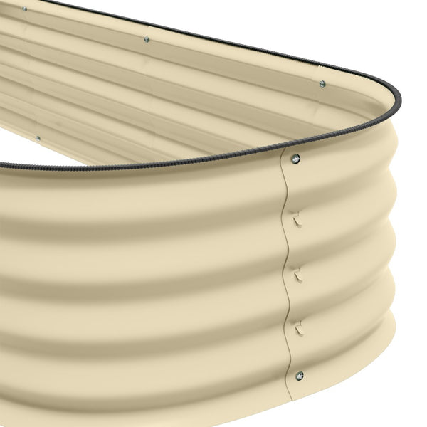 English Elm Outsunny 7.9' Galvanized Raised Garden Bed Kit - Stylish Metal Planter Box For Herbs & Vegetables W2225P172545-GIGA