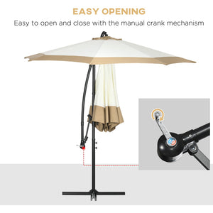 English Elm Outsunny 10Ft Offset Cantilever Umbrella – Durable Shade For Patio, Backyard, Pool & Garden Fun W2225P164101-GIGA