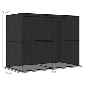English Elm Outsunny 4' X 8' Walk-In Crop Cage - Durable Plant Protection Tent With Zippered Access For Gardens W2225P172526-GIGA