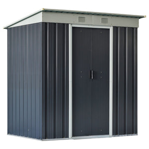 English Elm Outsunny 6' X 4' Lean-To Garden Shed - Durable Outdoor Storage With Double Sliding Doors & Vents W2225P164062-GIGA