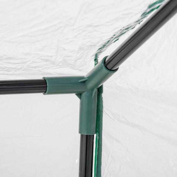 English Elm Outsunny Portable Mini Greenhouse 4' X 2' With Clear Pvc Cover & Zippered Windows For Plants W2225P164121-GIGA