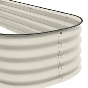 English Elm Outsunny 6.4' Galvanized Raised Garden Bed Kit - Durable Elevated Planter For Flowers, Herbs & Veggies W2225P172536-GIGA