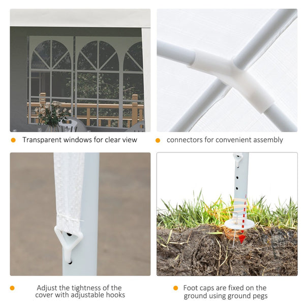 English Elm Outsunny 10' X 20' Elegant Party Tent With Removable Sidewalls – Perfect For Weddings & Events! W2225P200417-GIGA