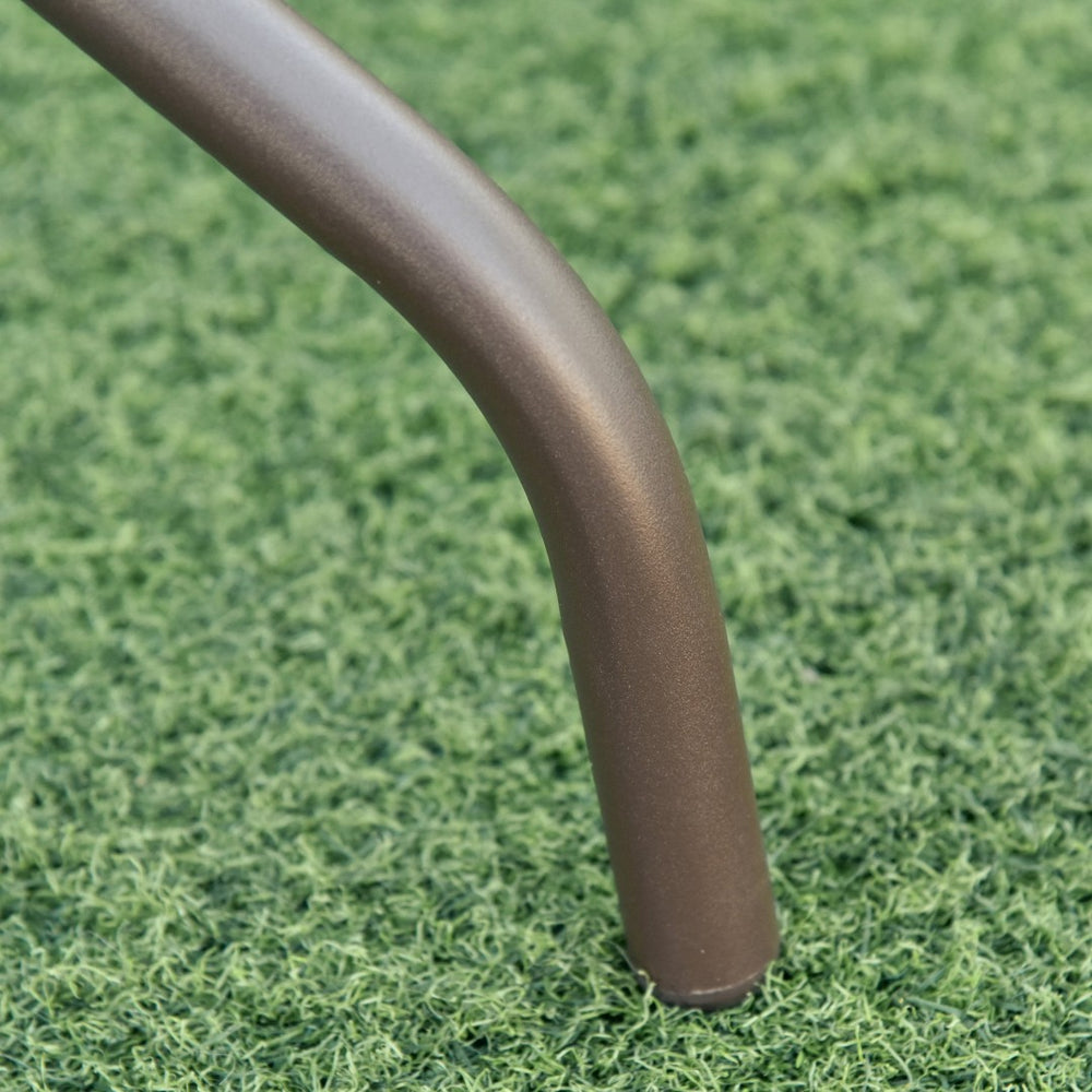 English Elm Outsunny 6-Piece Outdoor Dining Set For 4 With Umbrella, Glass Table & Folding Chairs For Relaxed Meals W2225P172552-GIGA