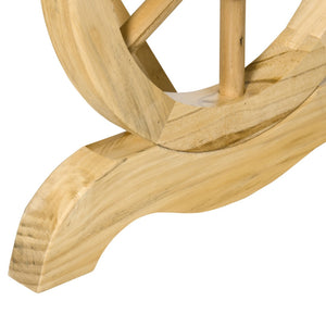 English Elm Outsunny 2-Person Rustic Wooden Garden Bench With Wagon Wheel Legs, Supports 550 Lbs For Outdoor Charm W2225P172575-GIGA