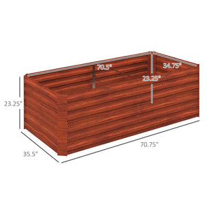 English Elm Outsunny Galvanized Raised Garden Bed Kit – Durable 6' X 3' Metal Planter For Vegetables, Flowers, Herbs W2225P172572-GIGA