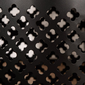 English Elm Outsunny 12.5" Round Steel Accent Table – Stylish Hollow Drum Design For Indoor & Outdoor Use W2225P172500-GIGA