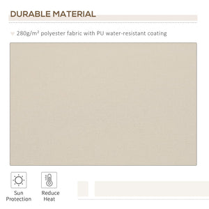 English Elm Outsunny 12' X 8' Retractable Awning For Patios – Uv & Water-Resistant Shade With Easy Manual Crank W2225P200859-GIGA