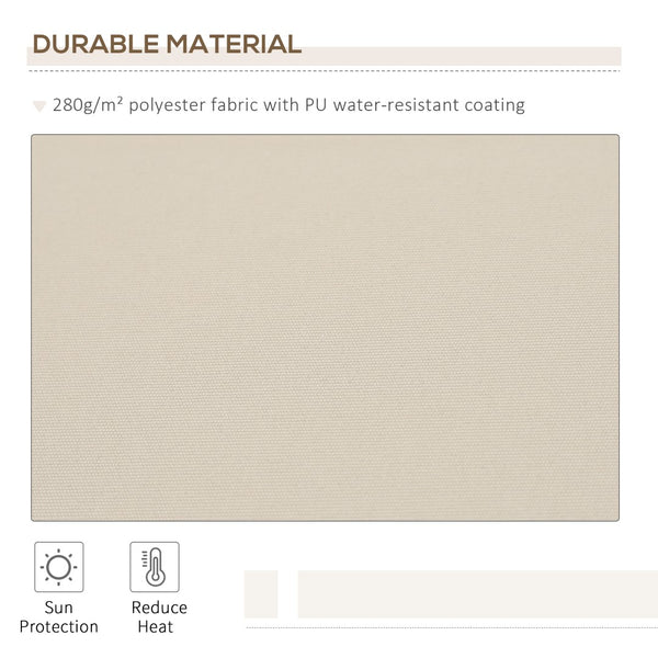 English Elm Outsunny 12' X 8' Retractable Awning For Patios – Uv & Water-Resistant Shade With Easy Manual Crank W2225P200859-GIGA