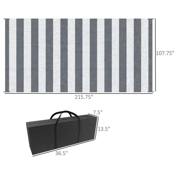 English Elm Outsunny Reversible Polypropylene Outdoor Rug Waterproof Flatweave Mat for Deck Camping W2225P172523
