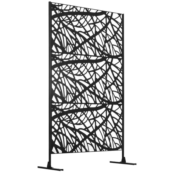 English Elm Outsunny Decorative Outdoor Privacy Screen - Twisted Branch Metal Divider For Gardens & Patios W2225P172519-GIGA
