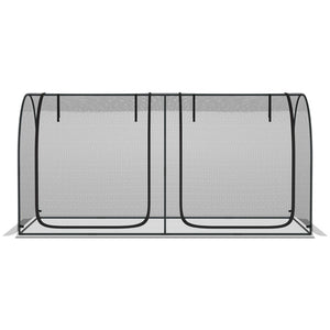 English Elm Outsunny Hdpe Mesh Crop Cage Garden Tent with Zippered Access and Ground Stakes W2225P172579