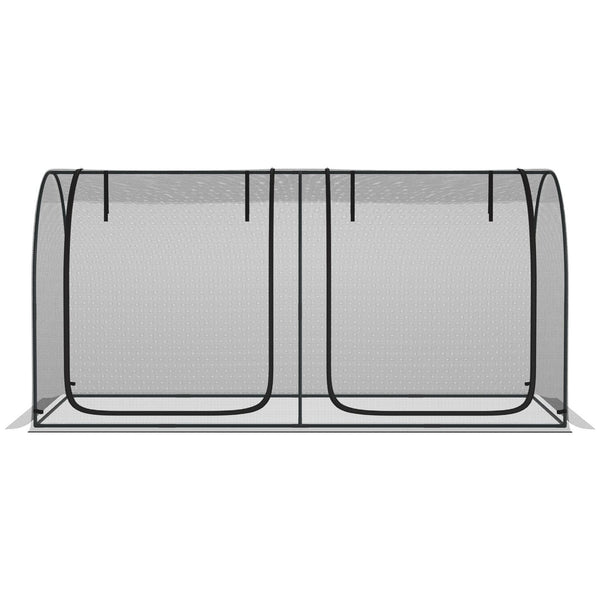 English Elm Outsunny Hdpe Mesh Crop Cage Garden Tent with Zippered Access and Ground Stakes W2225P172579