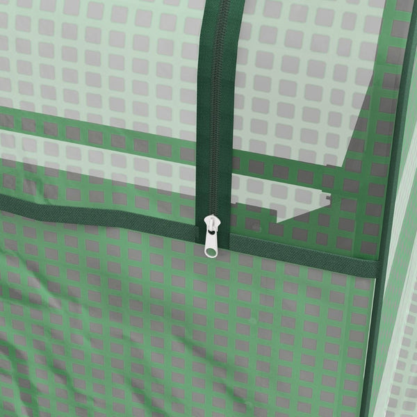 English Elm Outsunny 2-In-1 Raised Garden Bed & Mini Greenhouse, Durable Galvanized Planter For Herbs & Veggies W2225P164066-GIGA