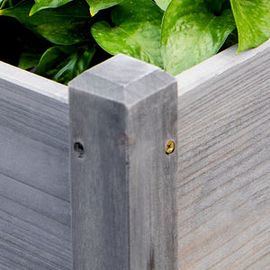 English Elm Outsunny Elevated Wooden Garden Bed With 3 Planter Boxes, Durable Design For Vegetables & Herbs W2225P172546-GIGA