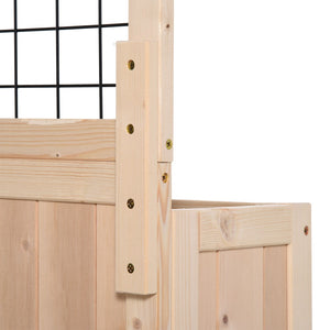 English Elm Outsunny 3-Tier Vertical Planter With Trellis & Wheels, Perfect For Herbs, Flowers, And Veggies! W2225P172530-GIGA