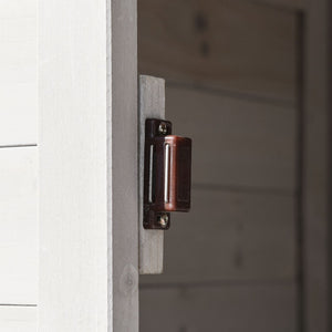 English Elm Outsunny 36" X 25" Wooden Storage Shed Cabinet - Durable 4-Tier Organizer With Lock, Light Grey Finish W2225P164099-GIGA