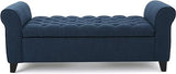 Christopher Knight Home® - Noble House - Keiko Contemporary Rolled Arm Fabric Storage Ottoman Bench