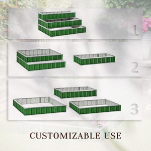 English Elm Outsunny 3 Tier Raised Garden Bed - Durable Color Steel Planter For Vegetables, Herbs & Flowers, 47" W2225P172582-GIGA
