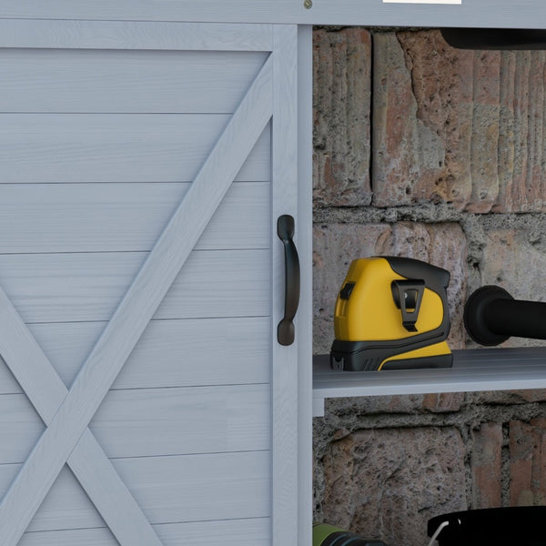 English Elm Outsunny Wooden Potting Bench With Sink & Storage - Stylish Farmhouse Table For Outdoor Gardening! W2225P172592-GIGA