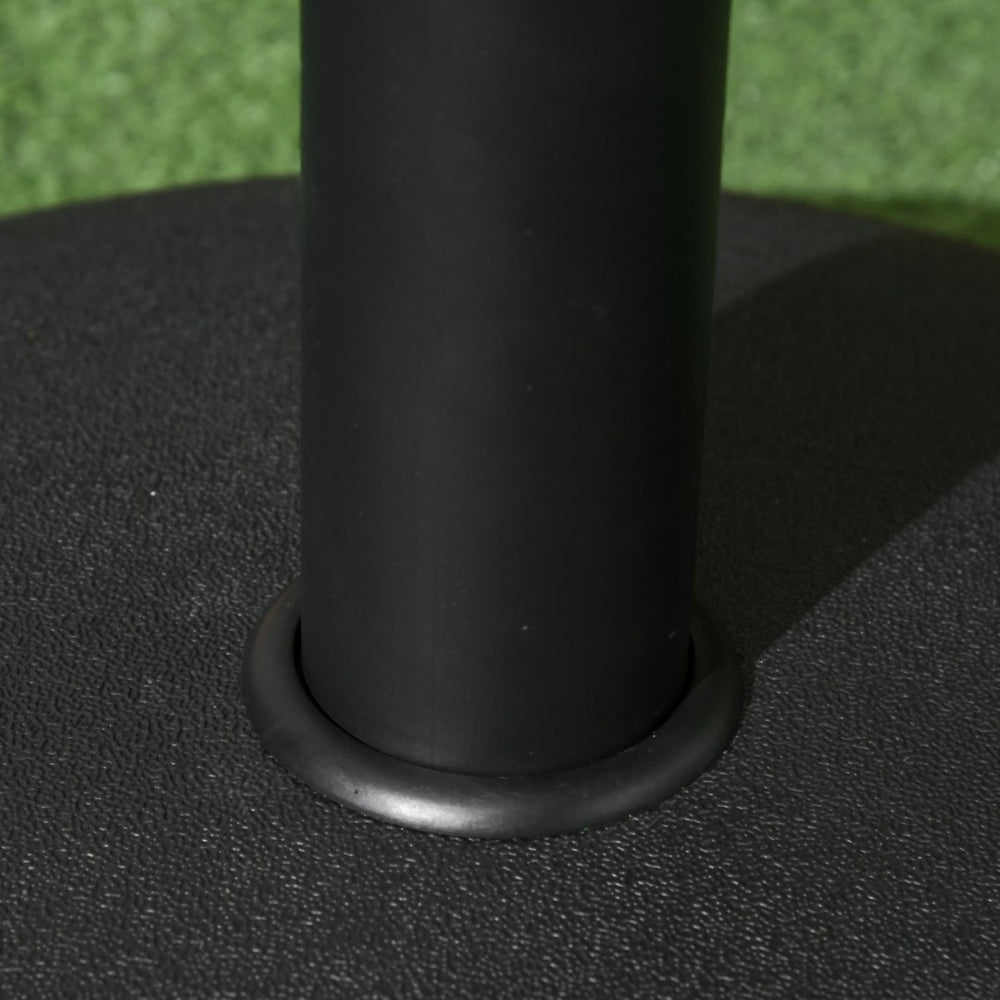 English Elm Outsunny 20" Heavy-Duty Cement Umbrella Base Stand For Stable Shade In Lawn, Deck, And Garden – Black W2225P164074-GIGA