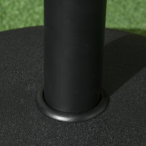 English Elm Outsunny 20" Heavy-Duty Cement Umbrella Base Stand For Stable Shade In Lawn, Deck, And Garden – Black W2225P164074-GIGA