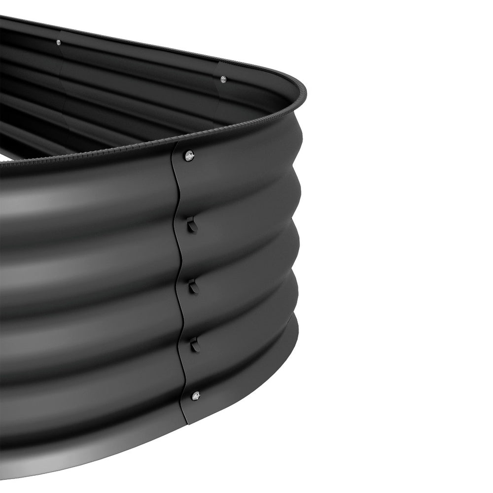 English Elm Outsunny 4.9' X 2' Galvanized Metal Raised Garden Bed Kit - Durable Elevated Planter For Easy Diy Gardening W2225P172534-GIGA