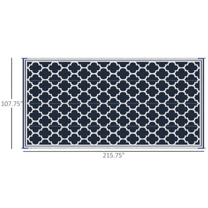 English Elm Outsunny Reversible Waterproof Outdoor Rug, 9' X 18' Portable Mat For Camping, Beach, And Picnics W2225P172516-GIGA