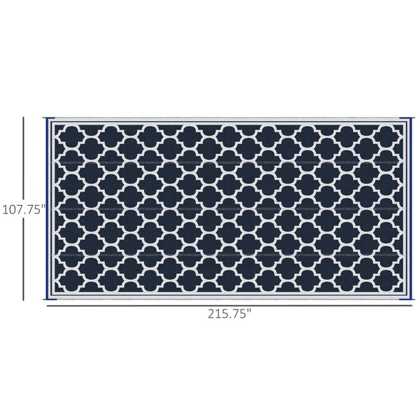 English Elm Outsunny Reversible Waterproof Outdoor Rug, 9' X 18' Portable Mat For Camping, Beach, And Picnics W2225P172516-GIGA