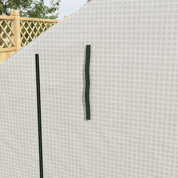 English Elm Outsunny Walk-In Greenhouse With Zipper Door, 18 Shelves, Heavy-Duty Cover, Ideal For Outdoor Gardening W2225P164118-GIGA