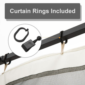 English Elm Outsunny 10' X 10' Replacement Mesh Sidewall Set For Gazebos & Canopy Tents - Easy Install & Bug-Proof W2225P164125-GIGA