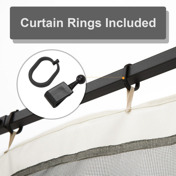 English Elm Outsunny 10' X 10' Replacement Mesh Sidewall Set For Gazebos & Canopy Tents - Easy Install & Bug-Proof W2225P164125-GIGA