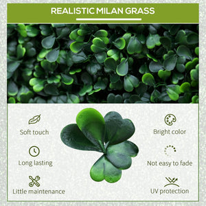 English Elm Outsunny 20" X 20" Artificial Grass Wall Panels - Maintenance-Free Greenery For Indoor & Outdoor Spaces W2225P172522-GIGA