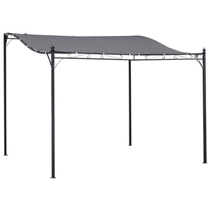 English Elm Outsunny 10' X 10' Steel Pergola Gazebo With Weather-Resistant Canopy & Drainage Holes For Stylish Shade W2225P164075-GIGA