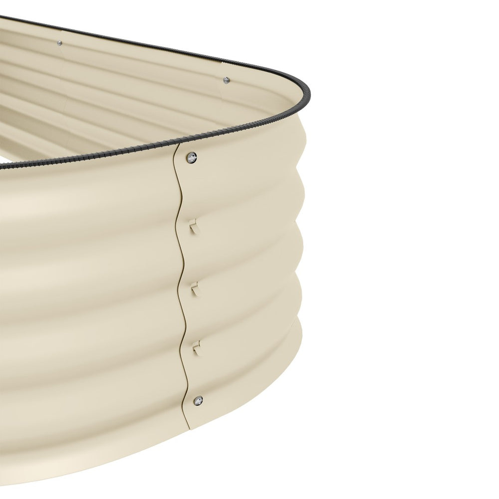 English Elm Outsunny 4.9' X 2' Galvanized Steel Elevated Garden Bed Kit - Durable, Easy Diy Planter For Herbs & Veggies W2225P172541-GIGA