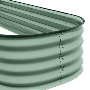 English Elm Outsunny 6.4' Galvanized Metal Raised Garden Bed Kit - Easy Diy Elevated Planter For Flowers & Veggies W2225P172537-GIGA