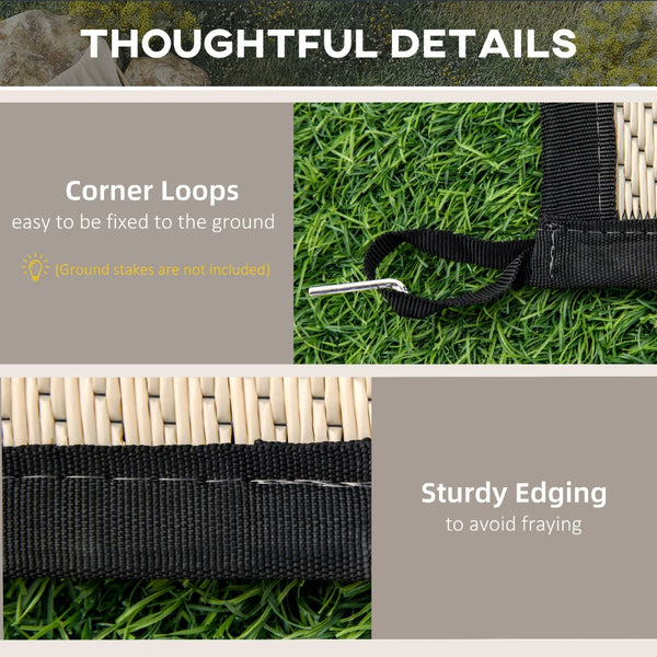 English Elm Outsunny Reversible Outdoor Rug 9' X 18' - Waterproof, Portable, Stylish Mat For Patios & Picnics W2225P200637-GIGA