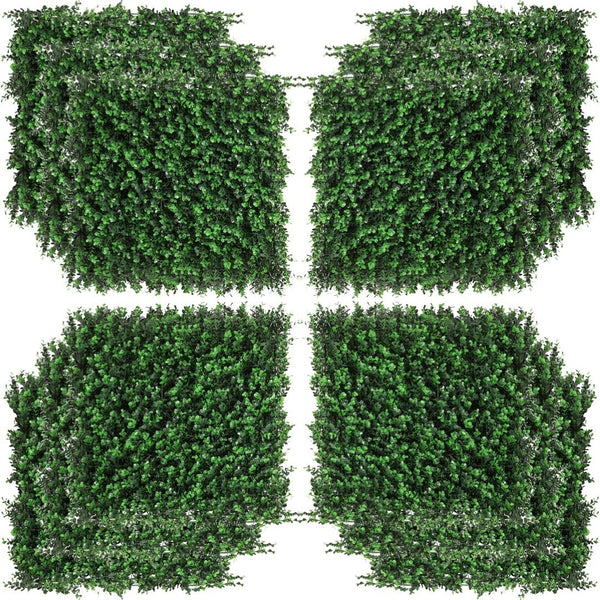 English Elm Outsunny 20" X 20" Artificial Grass Wall Panels - Lush Greenery Décor For Indoor & Outdoor Spaces W2225P172549-GIGA