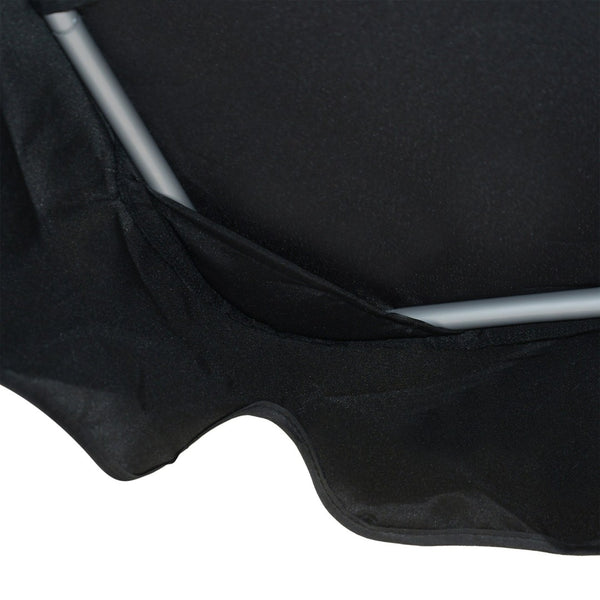 English Elm Outsunny 3-Seat Patio Swing Chair With Adjustable Canopy - Durable Steel Frame For Outdoor Relaxation W2225P172589-GIGA